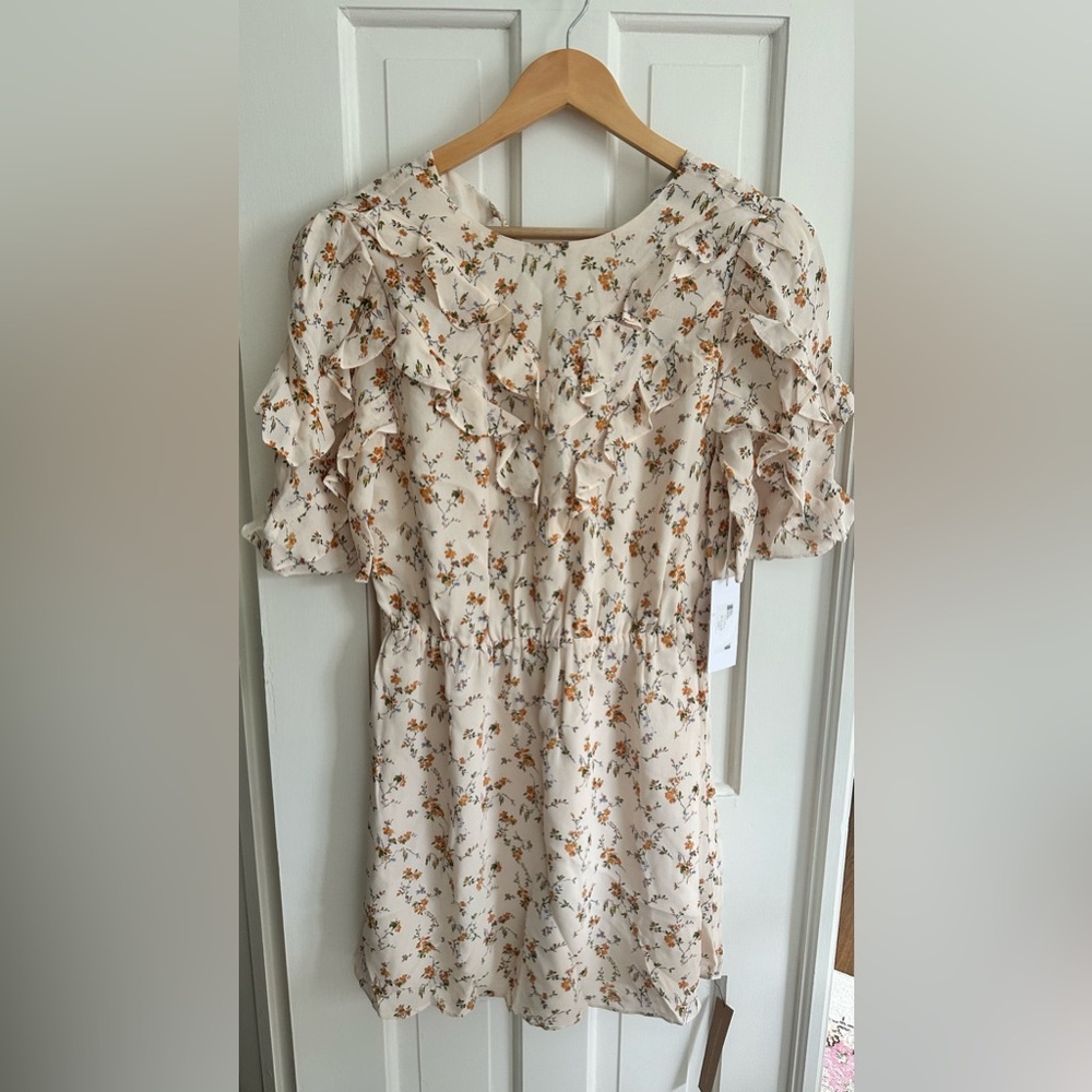 Reformation NEW Malachi Dress in Julius Floral Print Size 6 Ruffle Mini nwt
